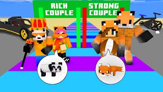 Monster School : Cute Girl Animal COUPLE RUN CHALLENGE - Minecraft Animation