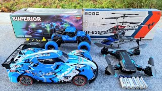 Rc Racing Car,Rc Rock Crawler,Rc Helicopter and Rc Drone Radio Control Unboxing And Test Fly