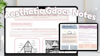 HOW TO MAKE AESTHETIC NOTES IN GOOGLE DOCS I Tips to take notes in Google Docs + free templates