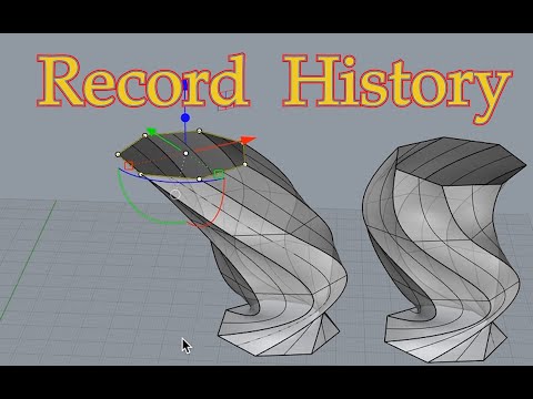 What does record history do in Rhino?