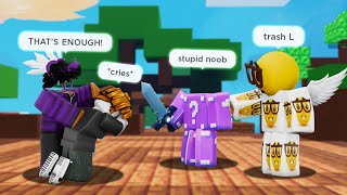 TOXIC PLAYERS Bullied Him, so I STEPPED IN... (Roblox Bedwars)