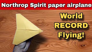 How to make Northrop Spirit paper airplane that flaps its wings || Northrop grumman paper plane