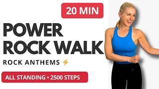 ⚡ 20 Min POWER ROCK WALK | 2500 Steps | Classic Rock Walking Workout