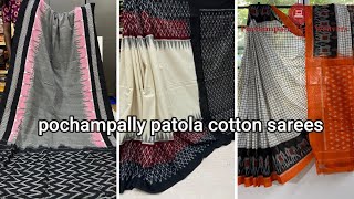 latest patola cotton sarees pochampally #pochampally #saree #ikat #fashion #ikkatpattusarees #ikkat