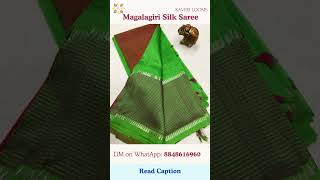 Mangalagiri Silk Saree | Pure Handloom | Contrast Pallu | Contrast Blouse | Unbeatable Price |