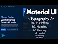 Typography (h1-h6) - Learn Material UI Components in React