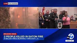 2 fatalities confirmed in Eaton Fire, more than 100 structures destroyed