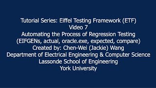 Tutorial on ETF (Eiffel Testing Framework): Part 7