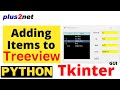 Inserting user input data as child or parent item to a Tkinter Treeview by using Entry widgets