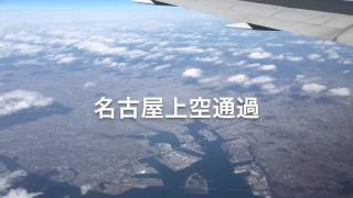 飛行機からの景色 名古屋上空を通過中の飛行機から撮影