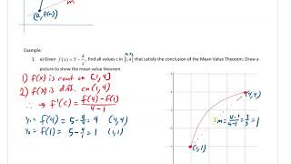 3 2 b mean value theorem finding c