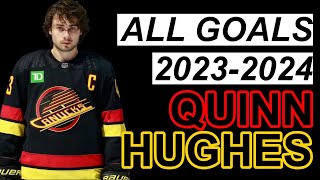 Quinn Hughes All 17 Goals From The 2023-24 Season | Vancouver Canucks