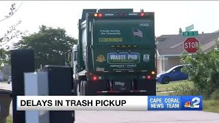 Lee County says residents may see delays in trash, recycling and yard waste pickup