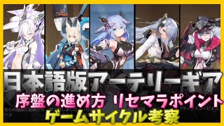 【アーテリーギア】序盤の進め方、リセマラポイント、ゲームサイクル考察【アテギア】