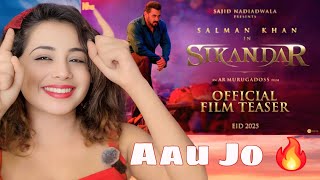 SIKANDAR Official Film Teaser - Salman Khan, Rashmika | REACTION | Sajid Nadiadwala