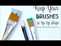 How to clean your paint brushes - easy Basic Paint Brush Cleaning & Care