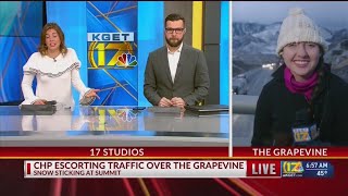 CHP Escorting Traffic Over The Grapevine This Morning