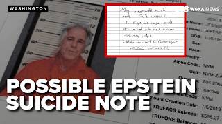 Alleged Epstein Suicide Note Revealed