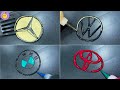 Most Popular Luxury Car Logos - Mercedes Benz, Volkswagen, BMW, Toyota  Pancake Art | LEMON Pancake