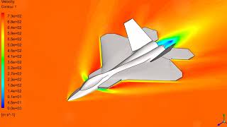 F-22 Aircraft CFD Simulation by ANSYS Fluent