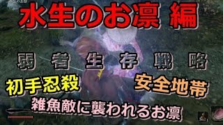 隻狼】誰でも簡単に倒せる「水生のお凛編」開幕忍殺！安全地帯！そして村人に倒されてしまう儚きヤンデレ美女弱者生存戦略！【せきろう】【SEKIRO】