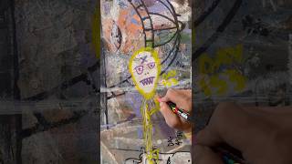 Daily Faces Challenge: Day 153/365 - Paint Marker Graffiti Character | Quick Art Timelapse #shorts