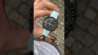 My @swatch Mission to Mercury on turquoise 🤙rubber strap from @wristbuddys 🆒 #moonswatch