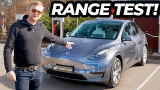 Model Y Range Test! How Far Can You Drive Tesla's Cheapest SUV From Brand New?