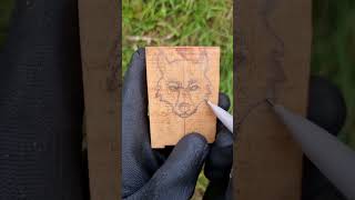 Carving a wolf pendant out of wood | Whittling project
