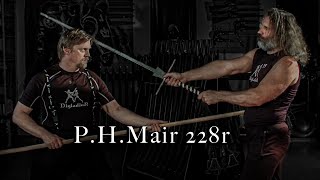 Rozdílné zbraně - Meč vs Kopí, P.H.Mair 228r, historický šerm HEMA