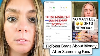 TikToker Brags About Money After Scamming Fans