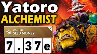 Яторо на Алхимике, ТОП ФАРМЕР в текущей доте! - Yatoro Alchemist 7.37 ДОТА 2