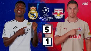 Real Madrid vs Red Bull Salzburg (5-1) Extended HIGHLIGHTS || UEFA Champions League 24/25