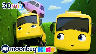 Buster and Scout Get Lost In The Maze! | Moonbug Kids | Cars | Car songs for Kids