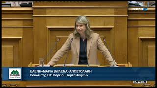 Μιλένα Αποστολάκη / Ομιλία στη Βουλή / 05.02.2025