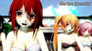 【艦これMMD】白露姉妹でMarine Bloomin'　水着Ver 　歌詞つき