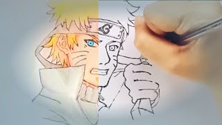 How to Draw Naruto Uzumaki - Matured Adult Version step by step  - Anime Drawing