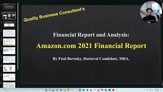 Amazon.com Financial Report 2021 by Paul Borosky, MBA. Guide to Amazon Financial Analysis