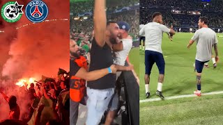 Messi And Neymar Shocked By Completely Crazy Fans In Israel - Maccabi Haifa vs PSG