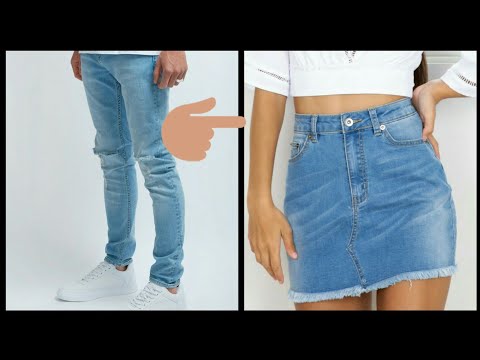 DIY:Convert Old Jeans into skirt|In 10 minutes DIY:Convert Old Jeans into skirt|In 10 minutes