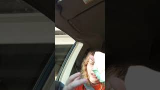 Zoe In The Car In Reverse