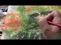 水彩画制作過程.53（晩秋の日吉大社を描く）ムッチーwatercolor process 53