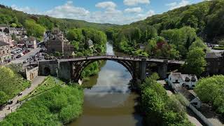 Ironbridge Telford  and Buildwas Abbey  Drone