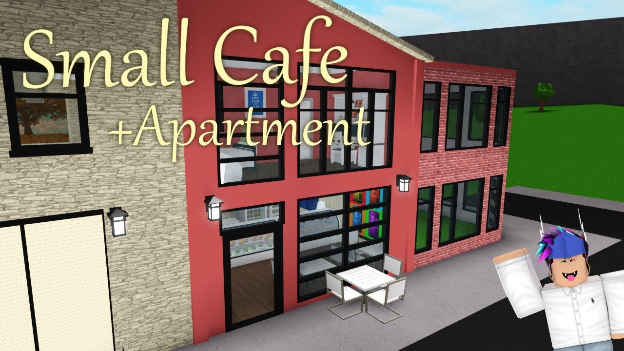 Bloxburg | Small Cafe + Apartment Build - YouTube