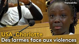 Les larmes d'une fillette face aux violences policières aux Etats-Unis - franceinfo: