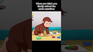 When you think you almost solved the math equation 😭 #funny #mathematics #math #curiousgeorge #fyp