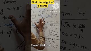 Find the height of a tower #sripragna