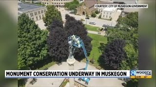 Monument conservation underway in Muskegon