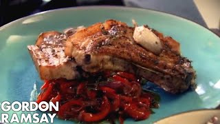 Pork Chops with Sweet and Sour Peppers | Gordon Ramsay