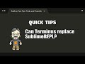 [QT09] Can Terminus replace SublimeREPL?